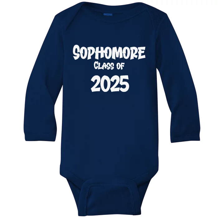 First Day Of Sophmore Year Tenth Grade Back To School 2025 Baby Long Sleeve Bodysuit