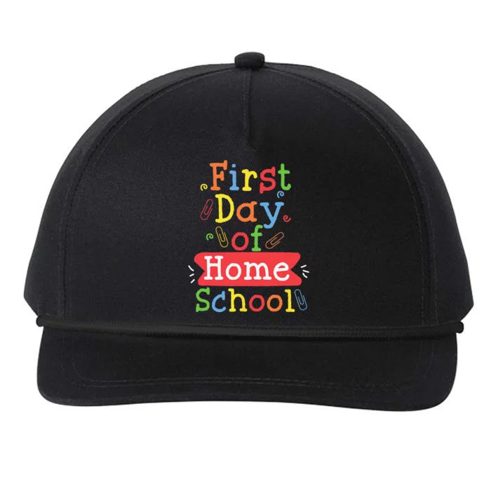 First Day Of School Homeschool Teacher Snapback Five-Panel Rope Hat