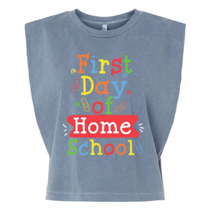 First Day Of School Homeschool Teacher Garment-Dyed Women's Muscle Tee