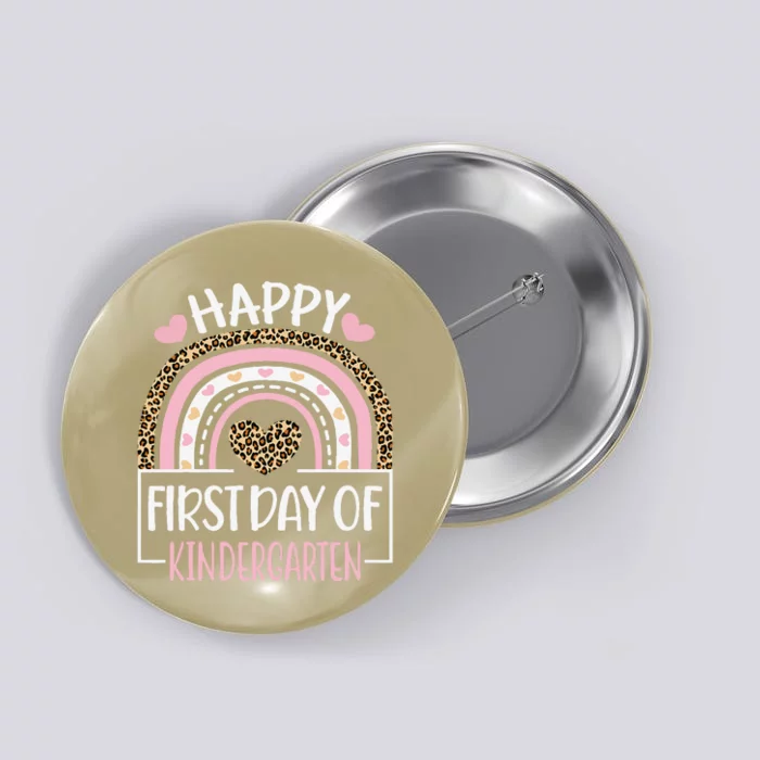 First Day Of Kindergarten Funny Back To School Leopard Teach Button