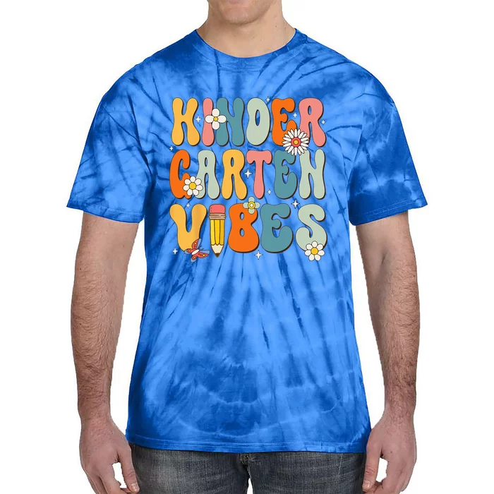 First Day Of School Kindergarten Vibes Back To School Tie-Dye T-Shirt