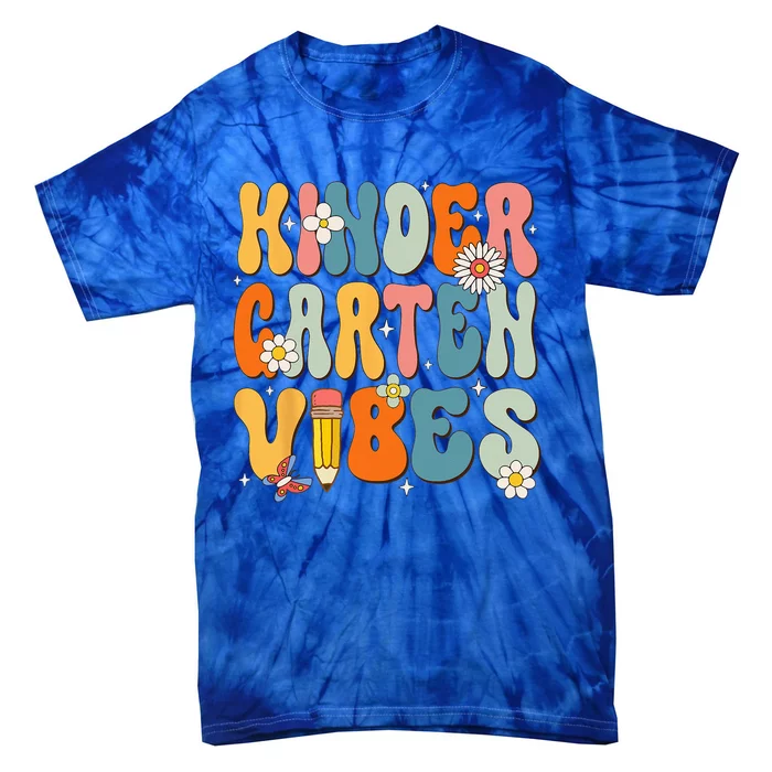 First Day Of School Kindergarten Vibes Back To School Tie-Dye T-Shirt