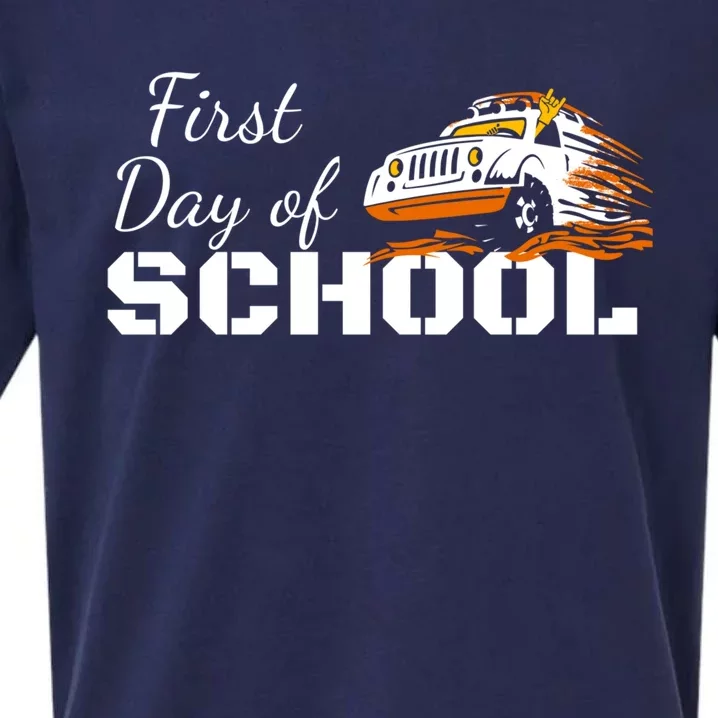 First Day Of School This Is How I Roll Great Gift Sueded Cloud Jersey T-Shirt