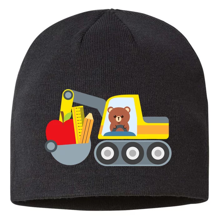 First Day Of School Boy Back To School Supply Truck 8 1/2in Sustainable Knit Beanie