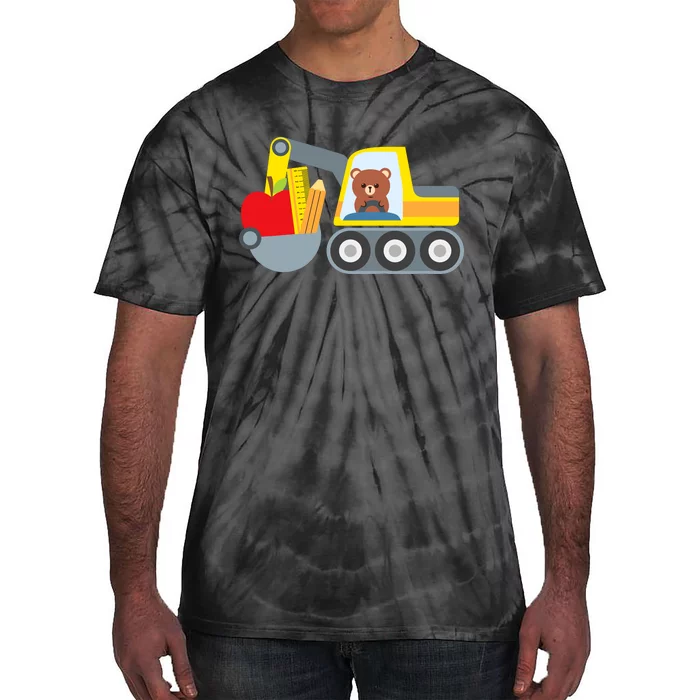 First Day Of School Boy Back To School Supply Truck Tie-Dye T-Shirt