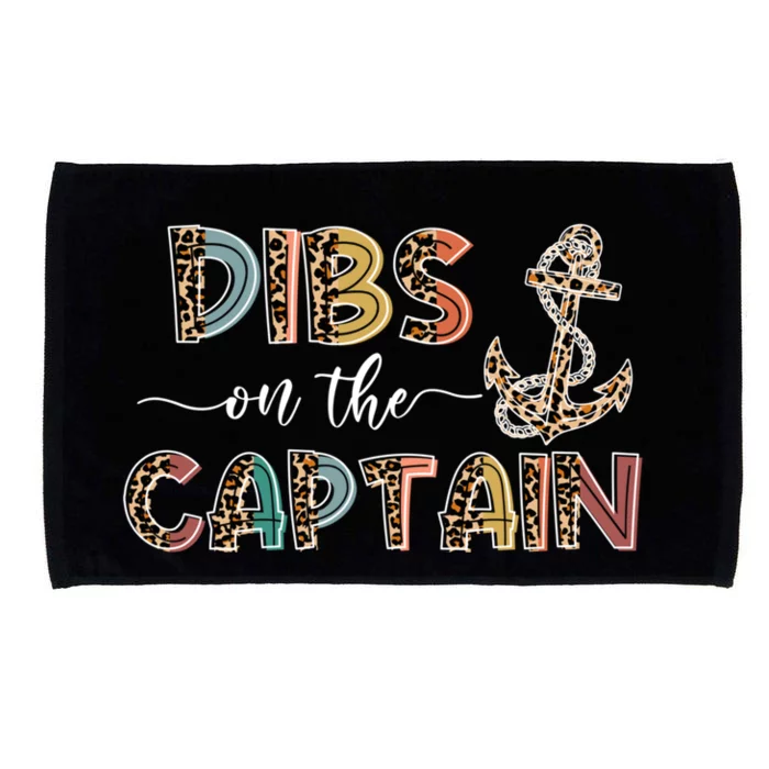 Funny Dibs On The Captain Leopard Summer Vibes Vacation Gift Microfiber Hand Towel