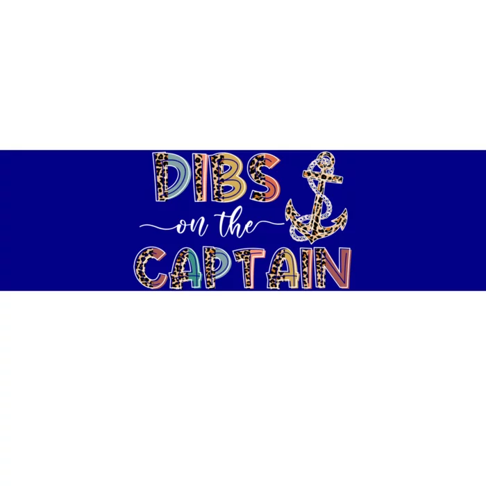 Funny Dibs On The Captain Leopard Summer Vibes Vacation Gift Bumper Sticker