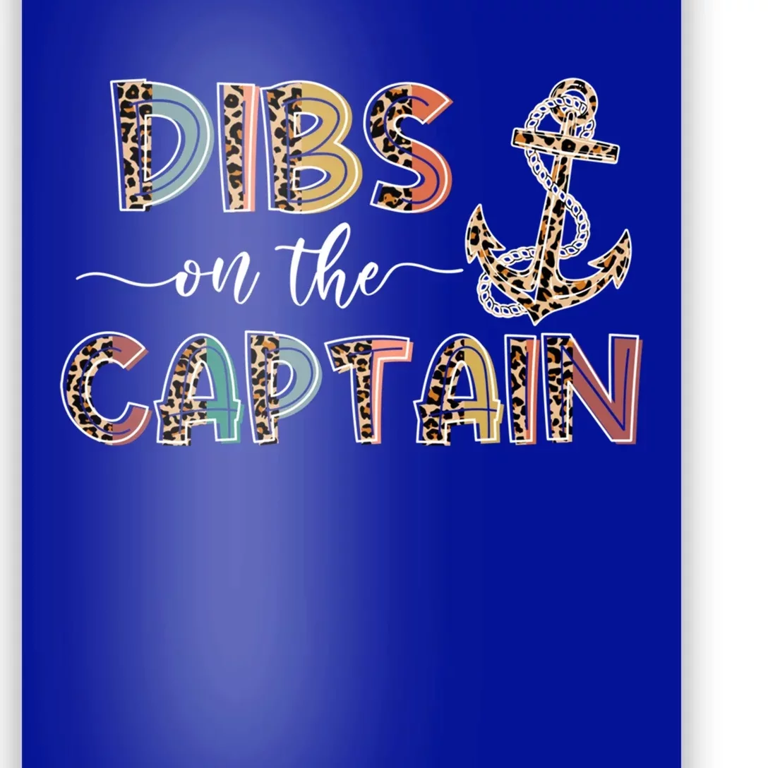 Funny Dibs On The Captain Leopard Summer Vibes Vacation Gift Poster