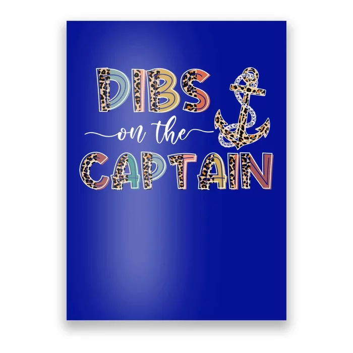 Funny Dibs On The Captain Leopard Summer Vibes Vacation Gift Poster