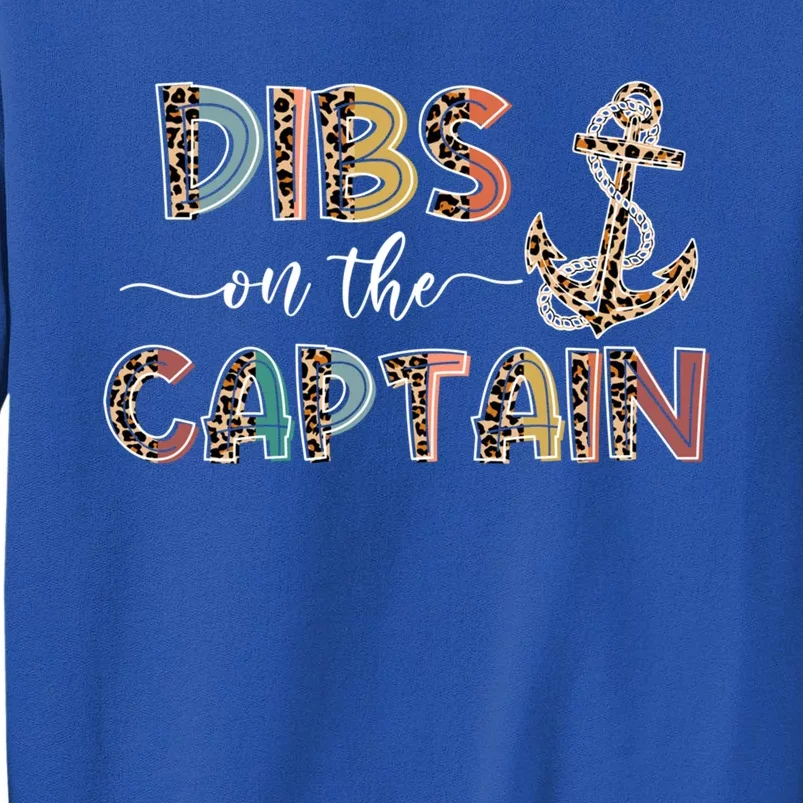 Funny Dibs On The Captain Leopard Summer Vibes Vacation Gift Tall Sweatshirt