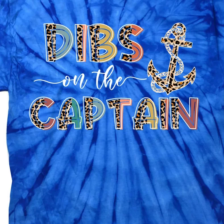 Funny Dibs On The Captain Leopard Summer Vibes Vacation Gift Tie-Dye T-Shirt