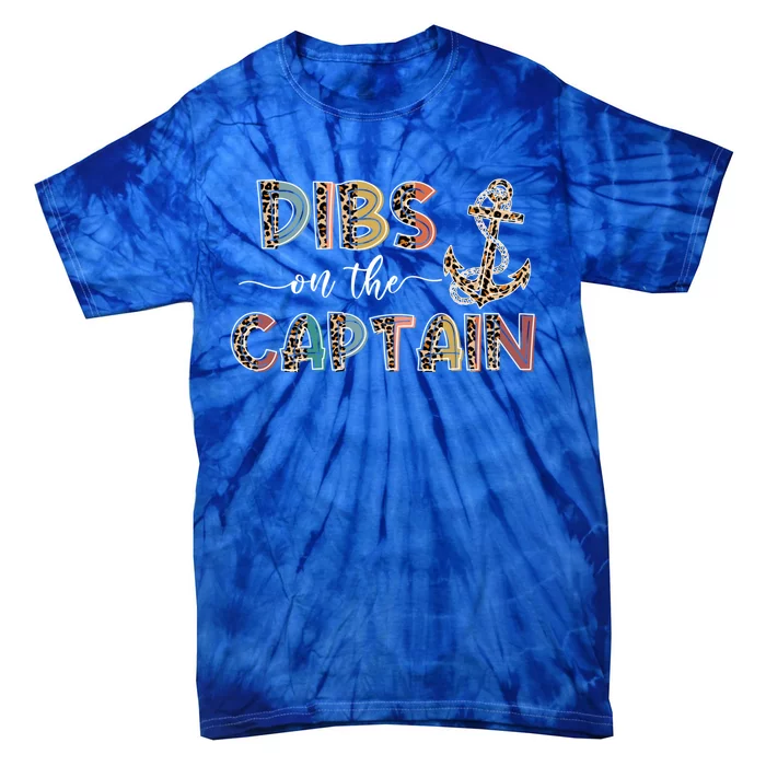 Funny Dibs On The Captain Leopard Summer Vibes Vacation Gift Tie-Dye T-Shirt