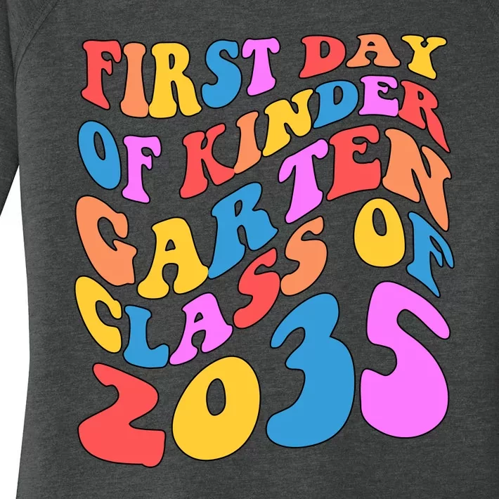 First Day Of Kindergarten Class Of 2035 Colorful Women's Perfect Tri Tunic Long Sleeve Shirt