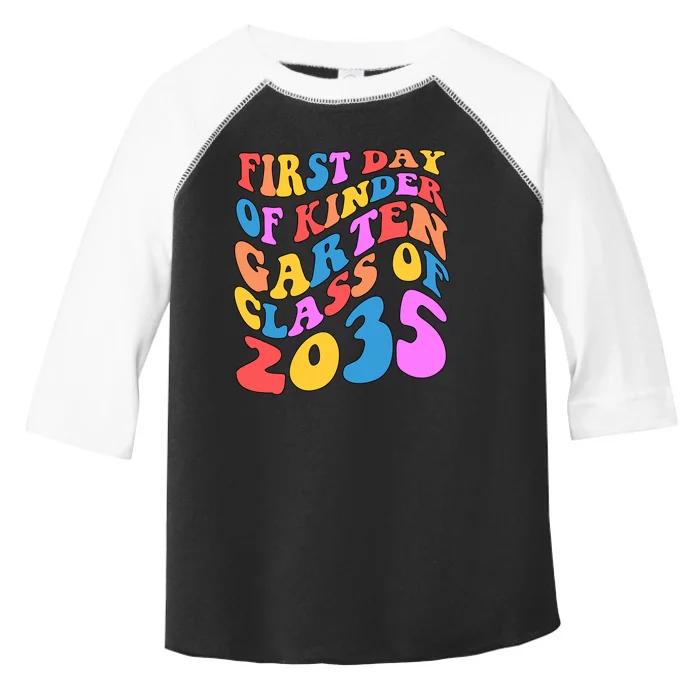 First Day Of Kindergarten Class Of 2035 Colorful Toddler Fine Jersey T-Shirt