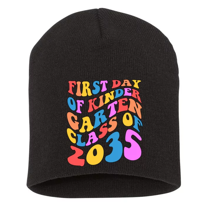 First Day Of Kindergarten Class Of 2035 Colorful Short Acrylic Beanie