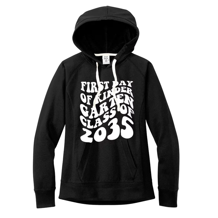 First Day Of Kindergarten Class Of 2035 Retro Women's Fleece Hoodie