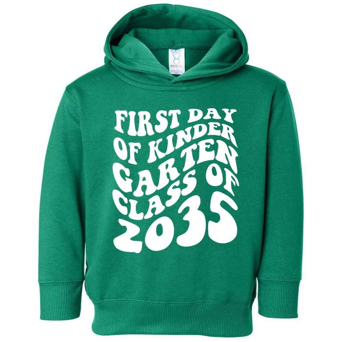 First Day Of Kindergarten Class Of 2035 Retro Toddler Hoodie