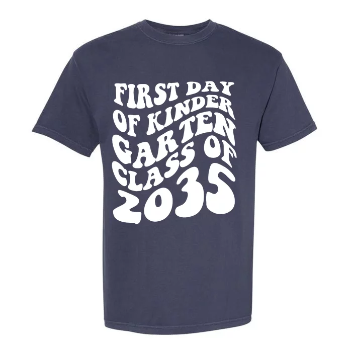 First Day Of Kindergarten Class Of 2035 Retro Garment-Dyed Heavyweight T-Shirt