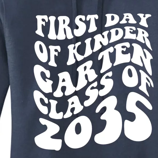 First Day Of Kindergarten Class Of 2035 Retro Women's Pullover Hoodie