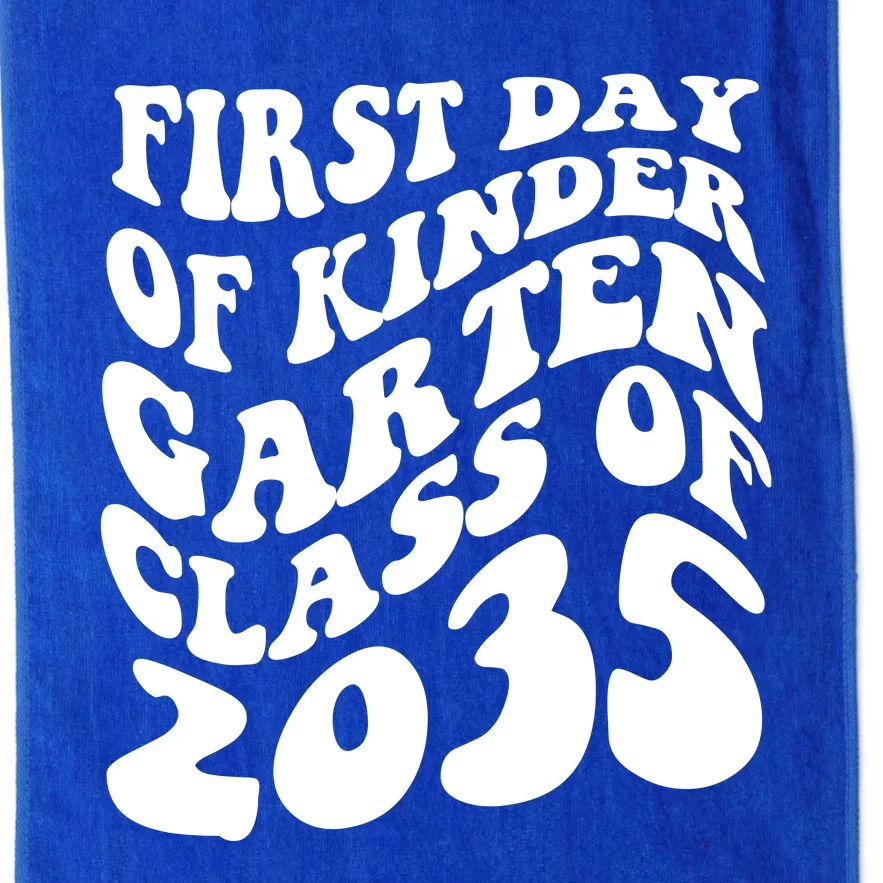 First Day Of Kindergarten Class Of 2035 Retro Platinum Collection Golf Towel