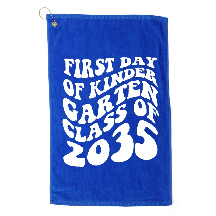 First Day Of Kindergarten Class Of 2035 Retro Platinum Collection Golf Towel