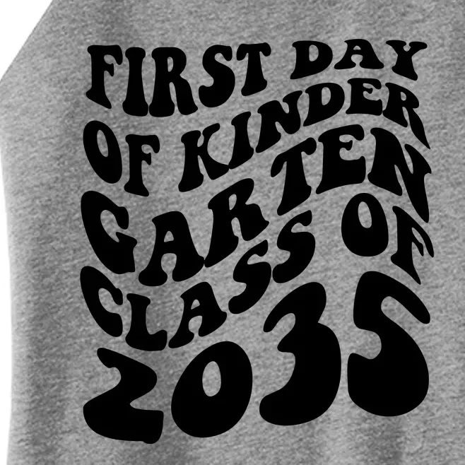 First Day Of Kindergarten Class Of 2035 Retro Women’s Perfect Tri Rocker Tank