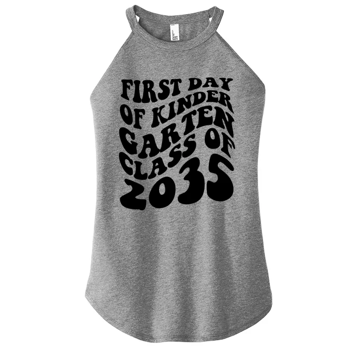 First Day Of Kindergarten Class Of 2035 Retro Women’s Perfect Tri Rocker Tank