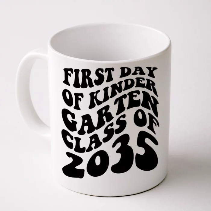 First Day Of Kindergarten Class Of 2035 Retro Front & Back Coffee Mug