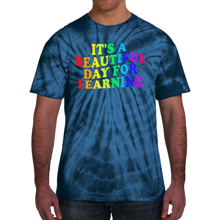 First Day Of School Gift Teacher Students Rainbow Colorful Tie-Dye T-Shirt