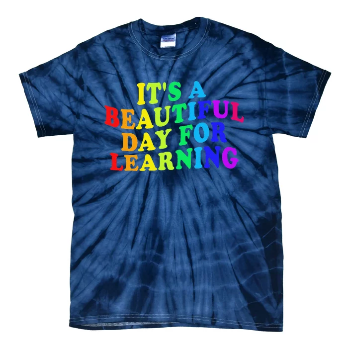 First Day Of School Gift Teacher Students Rainbow Colorful Tie-Dye T-Shirt