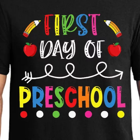 First Day Of Preschool Back To School Teacher Students Pajama Set