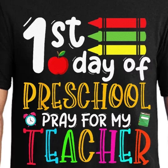 First Day Of Preschool Pray For My Teacher Back To School Gift Pajama Set