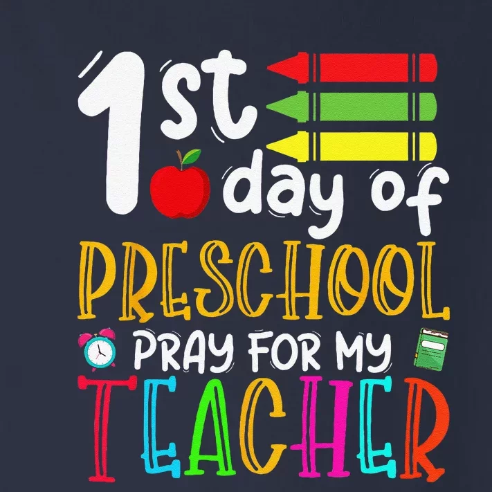 First Day Of Preschool Pray For My Teacher Back To School Gift Toddler Long Sleeve Shirt