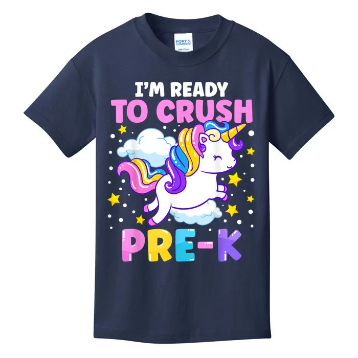 First Day Of Preschool Im Ready To Crush PreK Unicorn Kids Kids T-Shirt