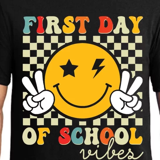 First Day Of School Vibes Back To School Teachers Students Pajama Set