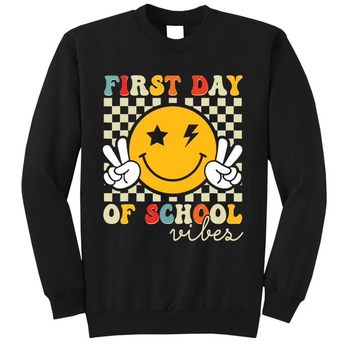 First Day Of School Vibes Back To School Teachers Students Tall Sweatshirt