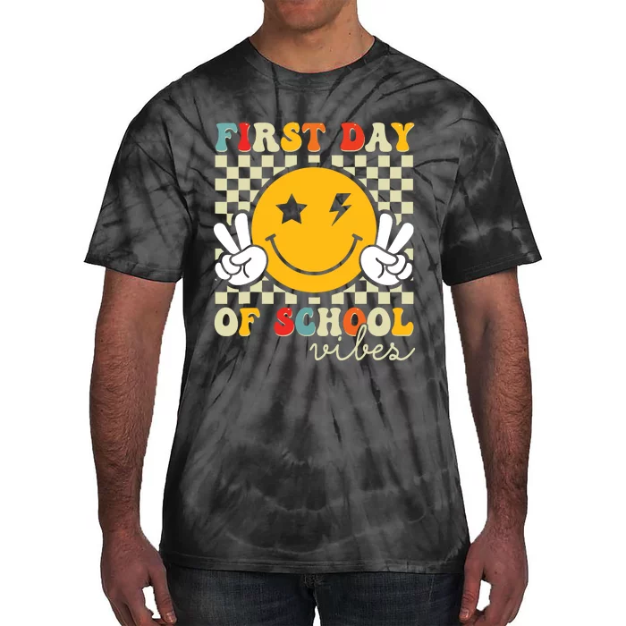 First Day Of School Vibes Back To School Teachers Students Tie-Dye T-Shirt