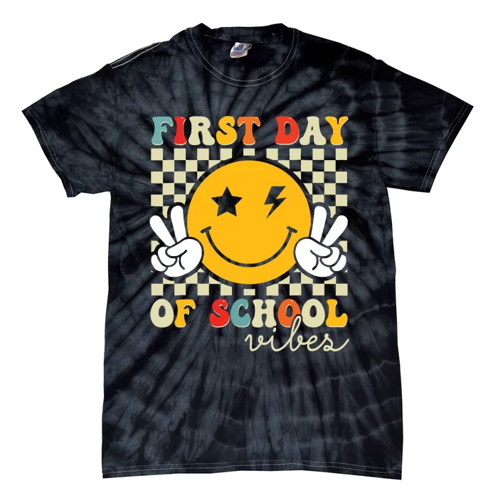 First Day Of School Vibes Back To School Teachers Students Tie-Dye T-Shirt