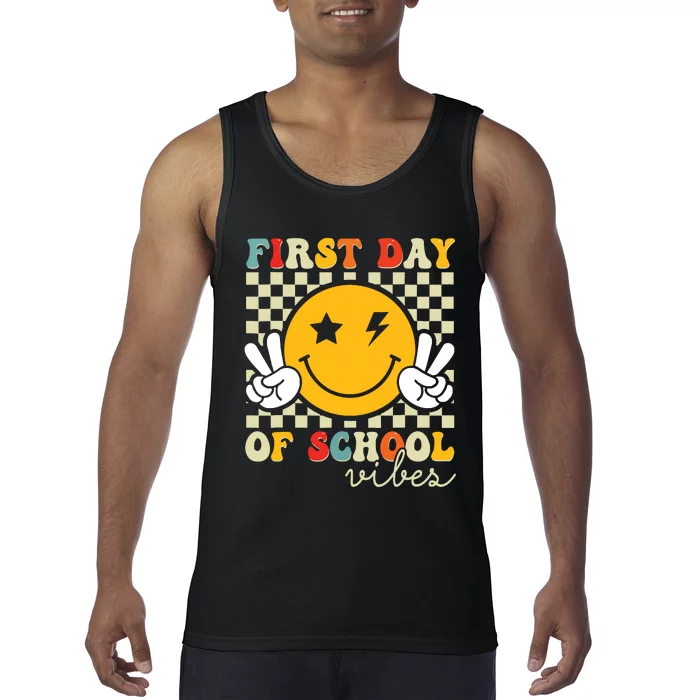 First Day Of School Vibes Back To School Teachers Students Tank Top