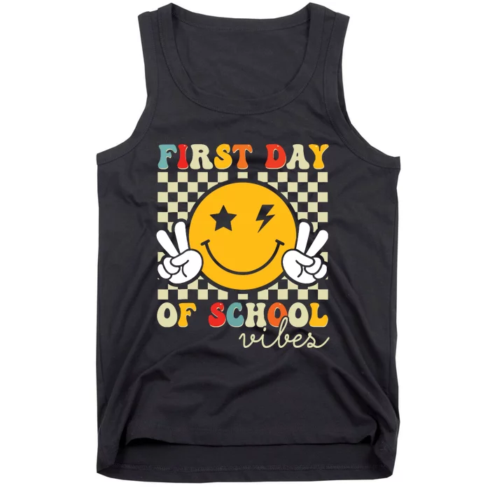 First Day Of School Vibes Back To School Teachers Students Tank Top