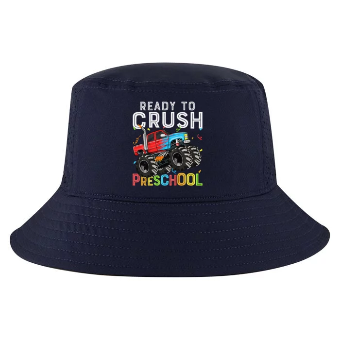 First Day Of Prek Ready To Crush Preschool Monster Truck Cool Comfort Performance Bucket Hat