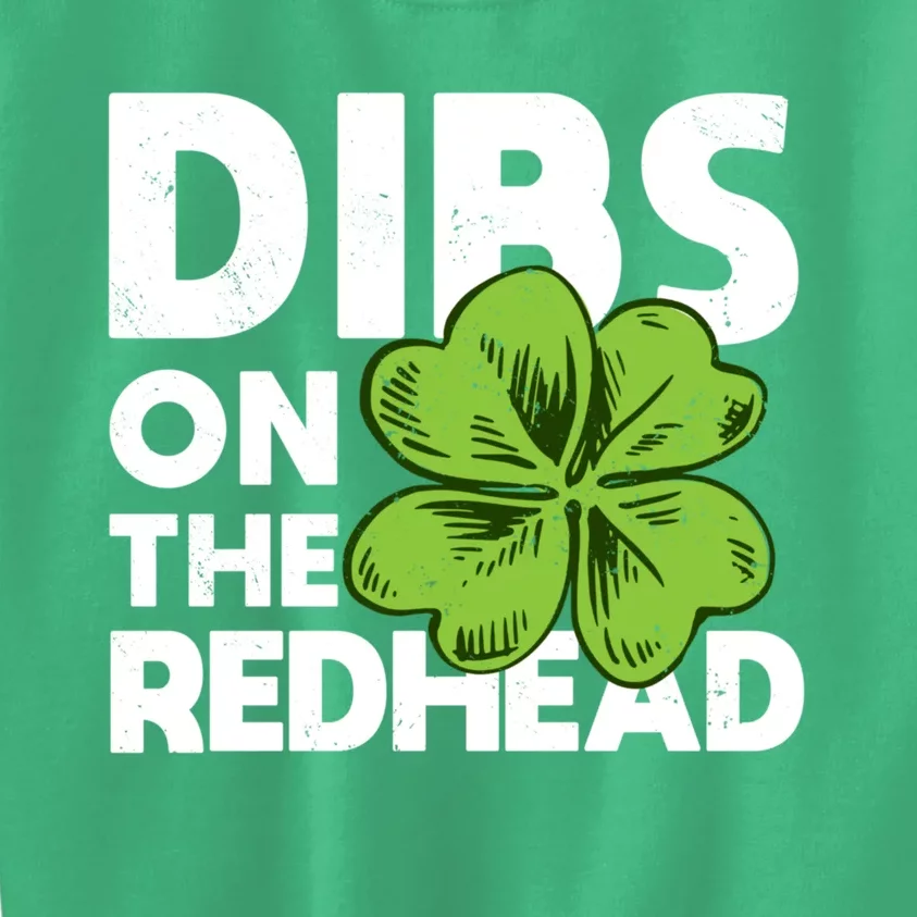 Funny Dibs On The Redhead For St Patricks Day Kids Sweatshirt