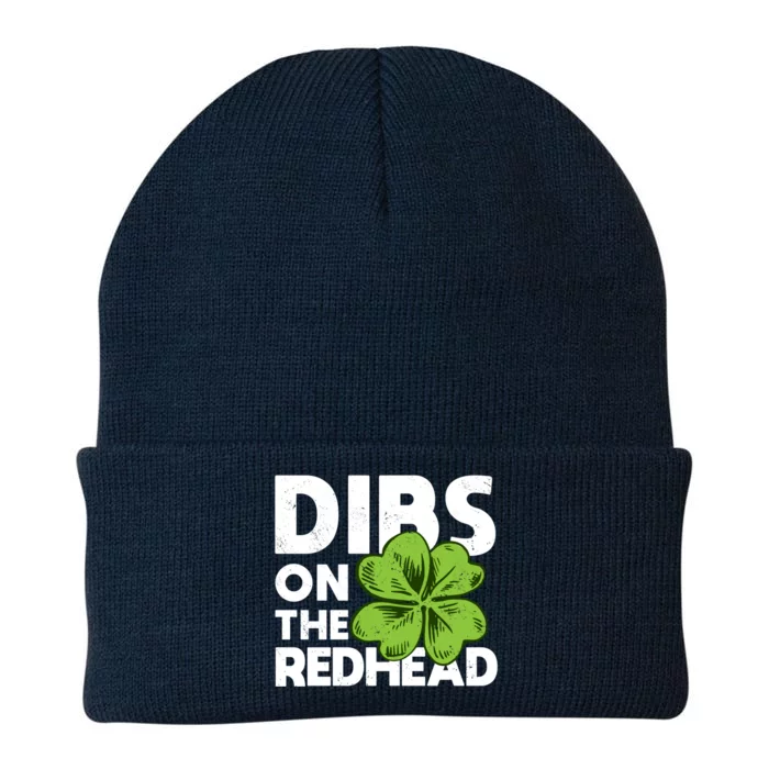 Funny Dibs On The Redhead For St Patricks Day Knit Cap Winter Beanie