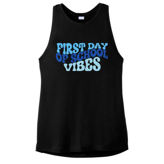 First Day Of School Vibes Ladies Tri-Blend Wicking Tank