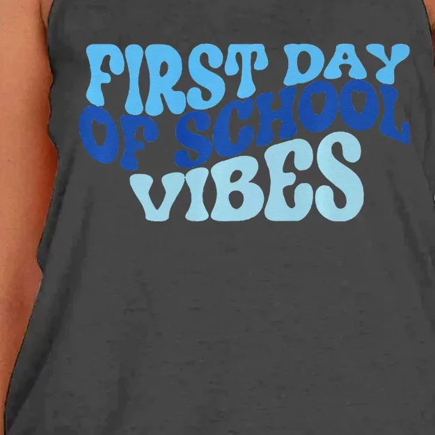 First Day Of School Vibes Women's Knotted Racerback Tank