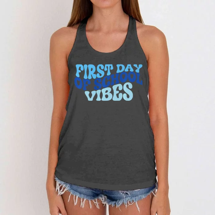 First Day Of School Vibes Women's Knotted Racerback Tank