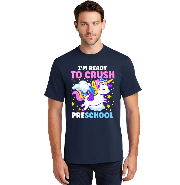 First Day Of PreK Im Ready To Crush Preschool Unicorn Kids Tall T-Shirt