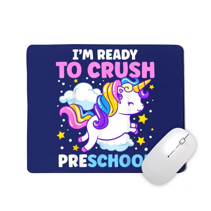 First Day Of PreK Im Ready To Crush Preschool Unicorn Kids Mousepad