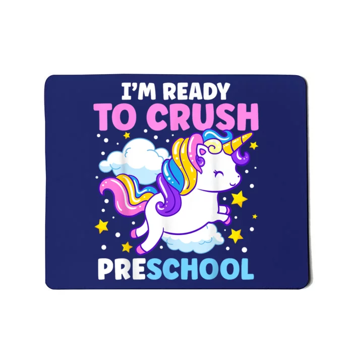 First Day Of PreK Im Ready To Crush Preschool Unicorn Kids Mousepad