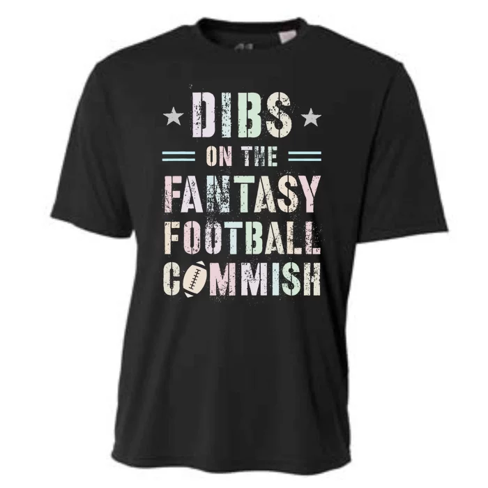 Funny Dibs On The Fantasy Football Commish Game Commissioner Cooling Performance Crew T-Shirt